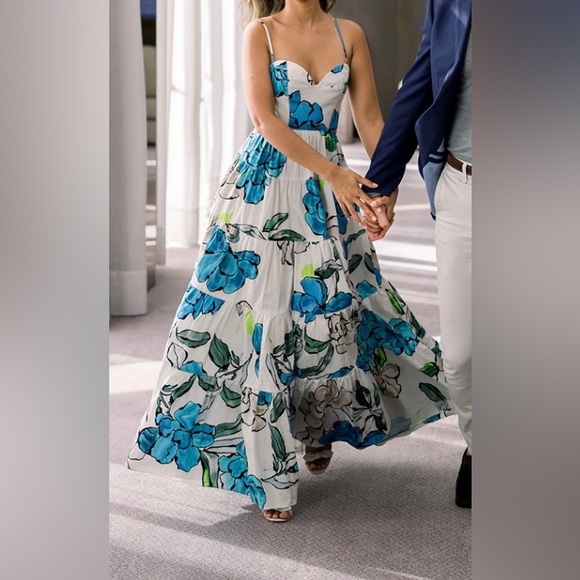 Aje Sculptura Tiered Botanical Maxi Dress by size 0 - Picture 2 of 3